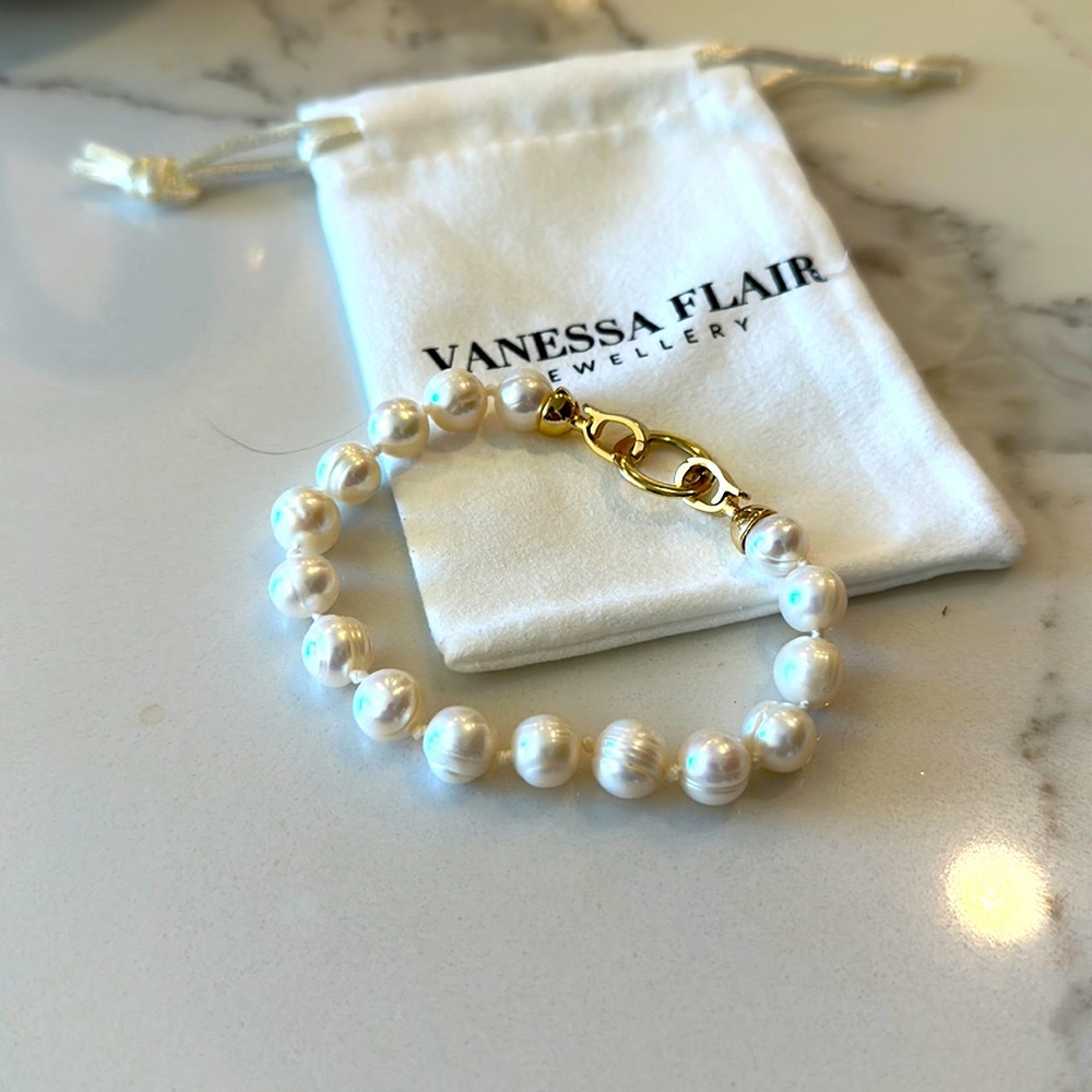Cultured Pearl 18k gold Vanessa Flair Bracelet